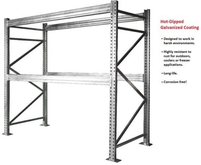 Galvanized steel pallet rack systems